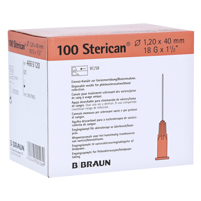 SÜSTLANÕEL STERICAN 18G 1.2X40MM (PAKK) N100