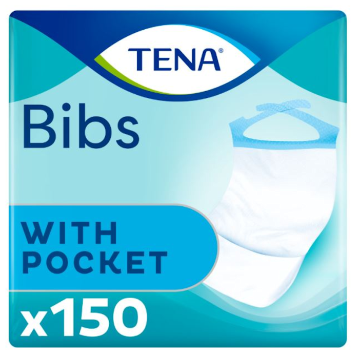 TENA BIBS SÖÖGIPÕLL 37X46CM M TASKUGA PLASTIK N150