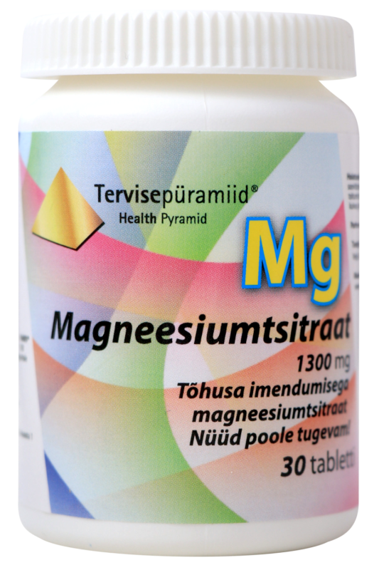 TERVISEPÜRAMIID MAGNEESIUMTSITRAAT TBL N30