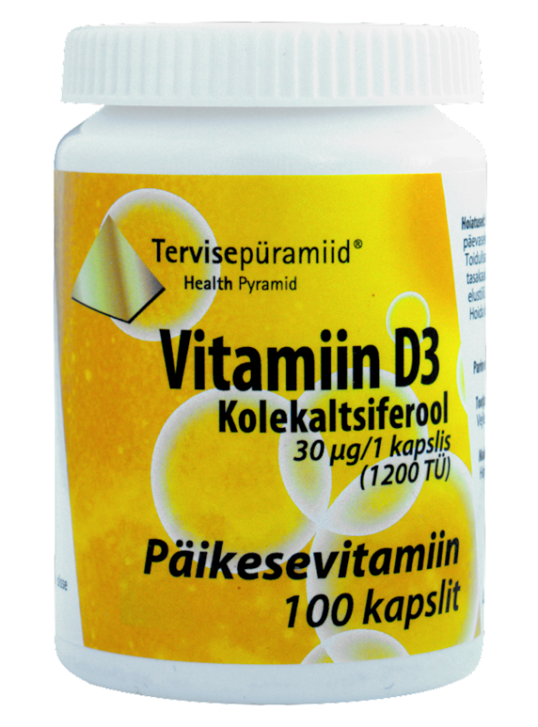 TERVISEPÜRAMIID VITAMIIN D KAPSLID 30MCG N100