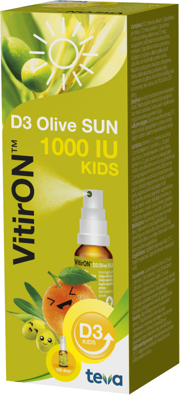 VITIRON VITAMIIN D OLIVE SUN SUUKAUDNE SPREI 1000IU 10ML