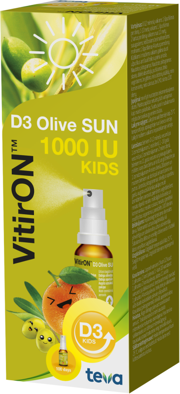 VITIRON VITAMIIN D OLIVE SUN SUUKAUDNE SPREI 1000IU 10ML