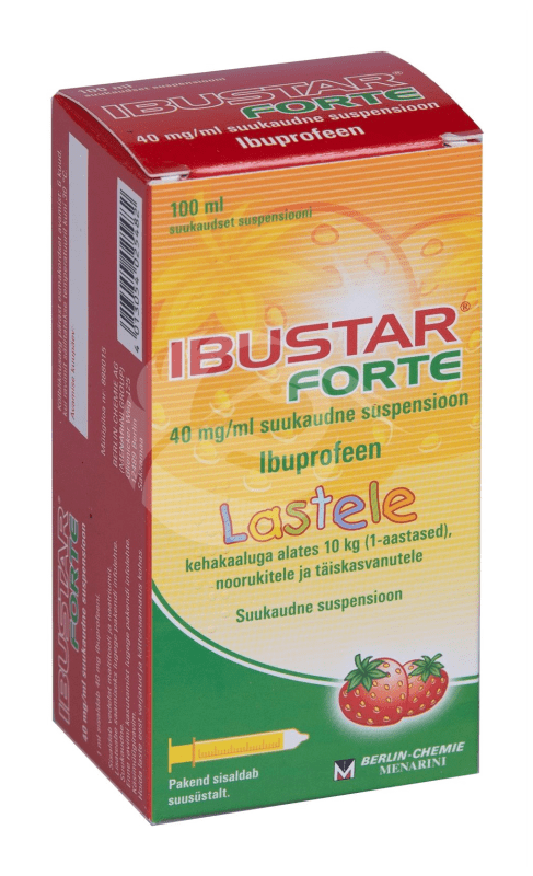 IBUSTAR FORTE SUUKAUDNE SUSPENSIOON ENSOON 40MG 1ML 100ML N1