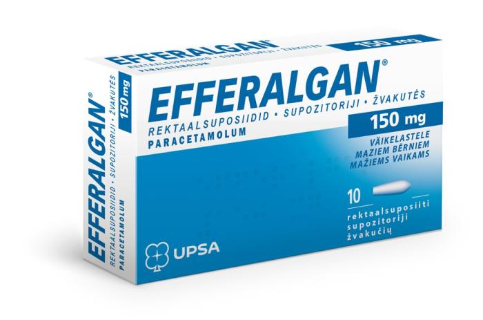 EFFERALGAN 150 MG REKTAALSUPOSIIT 150MG N10