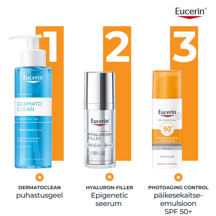 EUCERIN SUN PHOTOAGING CONTROL PÄIKESEKAITSEEMULSIOON SPF50+ VAN.ENNETAV NÄOLE 50ML