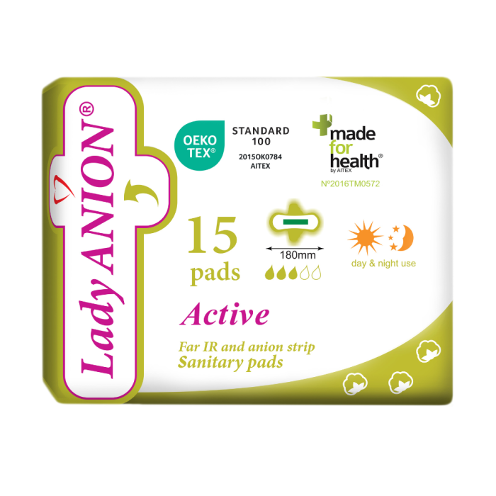 LADY ANION ACTIVE HÜGIEENILINE SIDE 180MM N15
