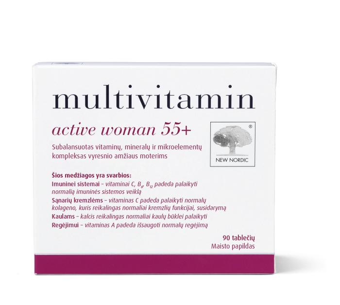MULTIVITAMIN ACTIVE WOMAN 55+ TBL N90