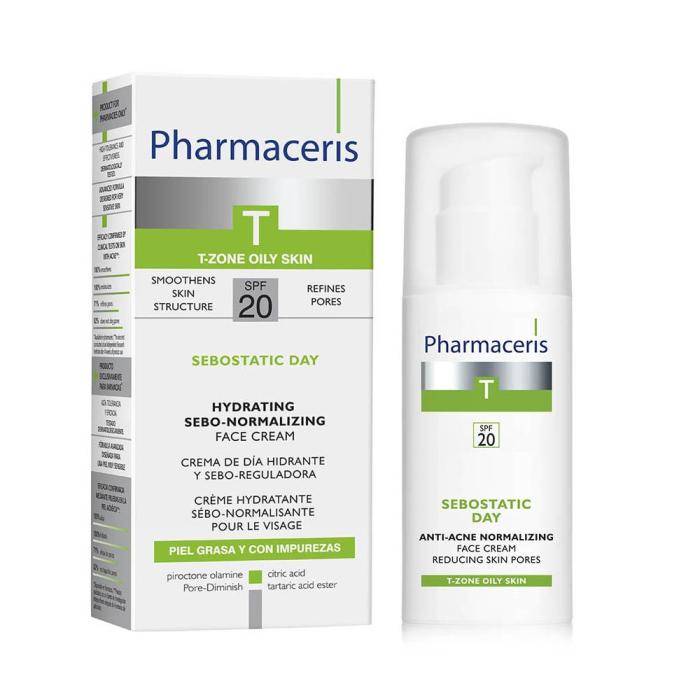 PHARMACERIS T SEBOSTATIC DAY NÄOKREEM AKNEVASTANE  SPF20 50ML