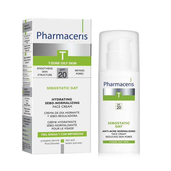 PHARMACERIS T SEBOSTATIC DAY NÄOKREEM AKNEVASTANE  SPF20 50ML