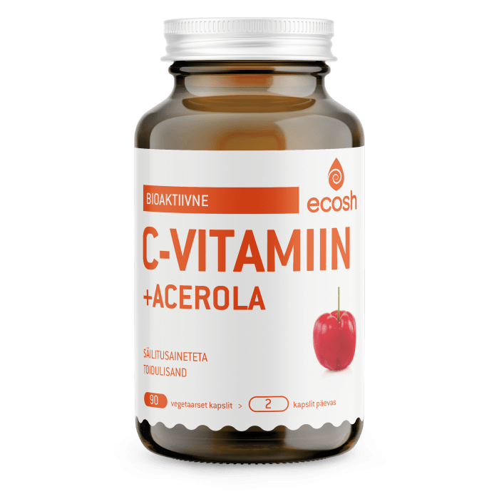ECOSH LIFE BIOAKTIIVNE C-VITAMIIN ACEROLAGA KAPSLID N90
