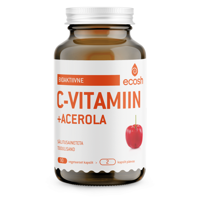 ECOSH LIFE BIOAKTIIVNE C-VITAMIIN ACEROLAGA KAPSLID N90