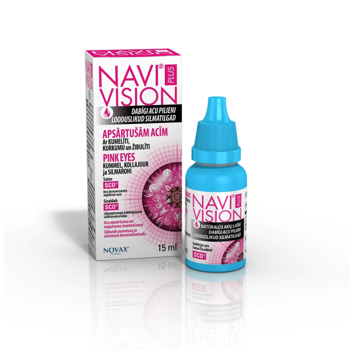 NAVI VISION PLUS PINK EYES SILMATILGAD 15ML