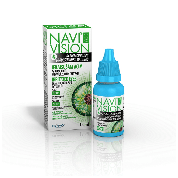 NAVI VISION PLUS IRRITATED EYES SILMATILGAD 15ML