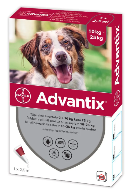 ADVANTIX TÄPILAHUS 500MG+100MG 1ML 2.5ML N4