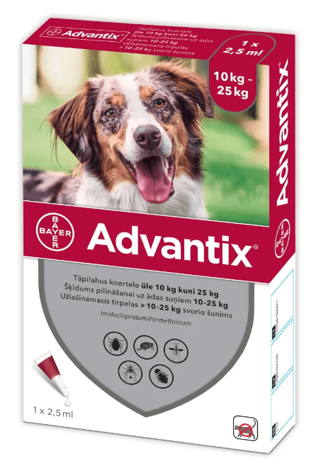 ADVANTIX TÄPILAHUS 500MG+100MG 1ML 2.5ML N4