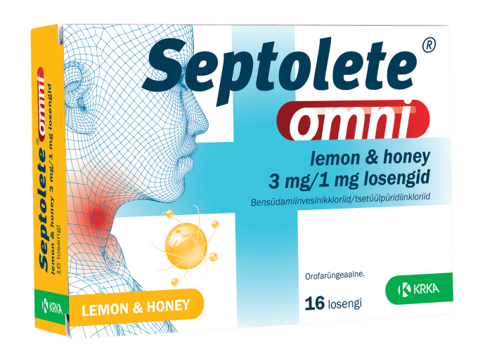 SEPTOLETE OMNI LEMON&HONEY LOSENG 3MG+1MG N16
