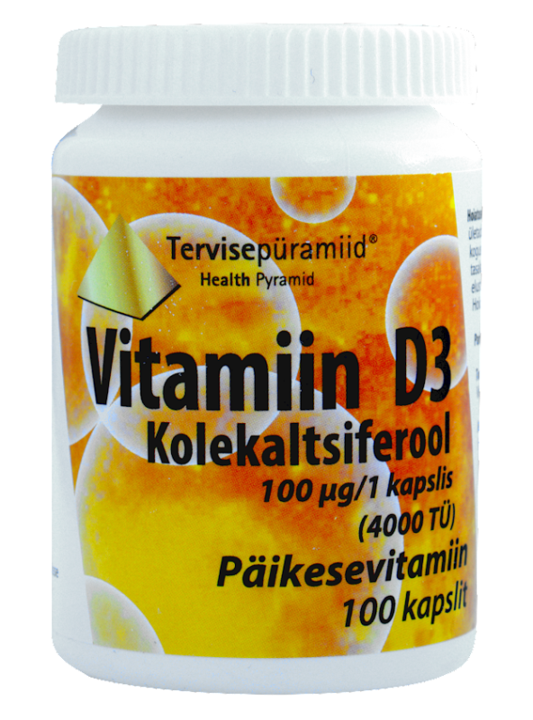 TERVISEPÜRAMIID VITAMIIN D KAPSLID 100MCG N100