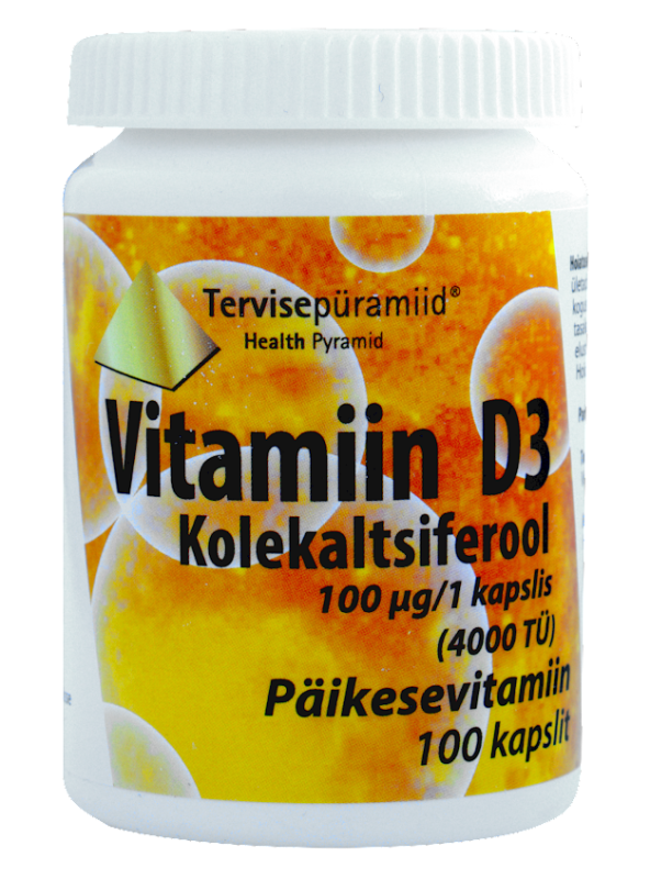 TERVISEPÜRAMIID VITAMIIN D KAPSLID 100MCG N100