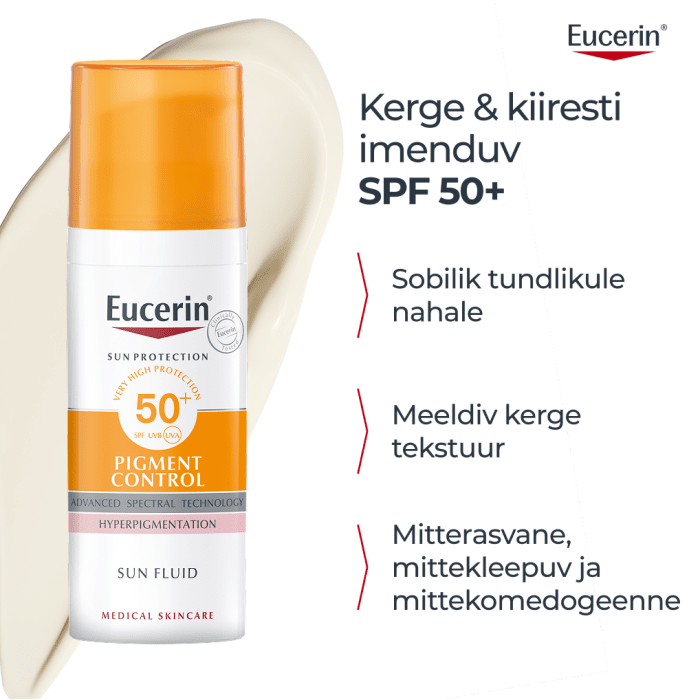 EUCERIN SUN PIGMENT CONTROL EMULSIOON NÄOLE SPF50+ 50ML