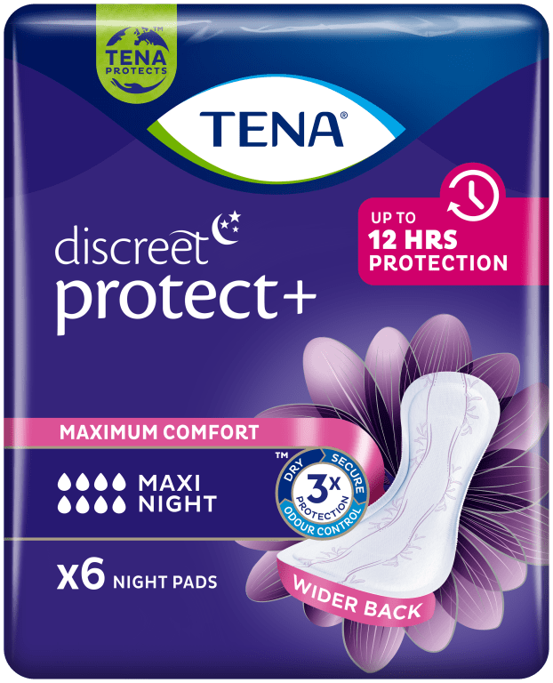 TENA DISCREET SIDE MAXI NIGHT 914ML N6