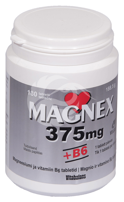 MAGNEX + VITAMIIN B6 TBL 375+2,2MG N180