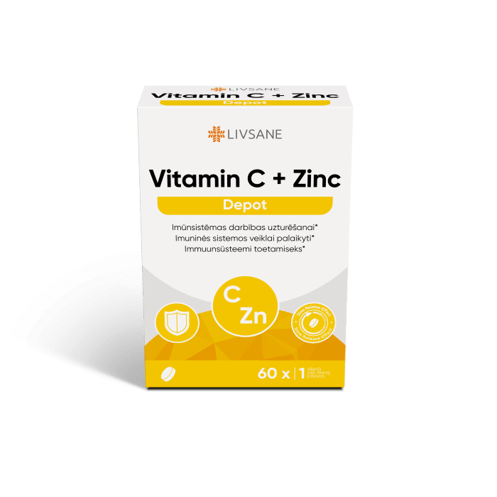 LIVSANE VITAMIIN C+TSINK TBL PIKATOIMELINE N60