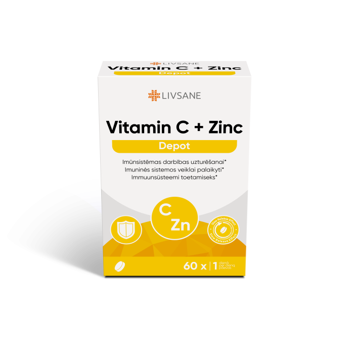 LIVSANE VITAMIIN C+TSINK TBL PIKATOIMELINE N60