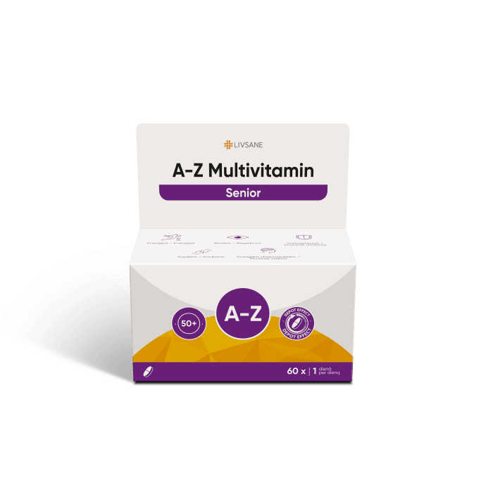 LIVSANE MULTIVITAMIIN A-Z 50+ TBL PIKATOIMELINE N60