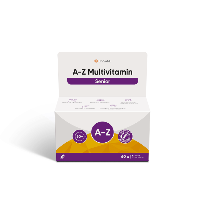 LIVSANE MULTIVITAMIIN A-Z 50+ TBL PIKATOIMELINE N60