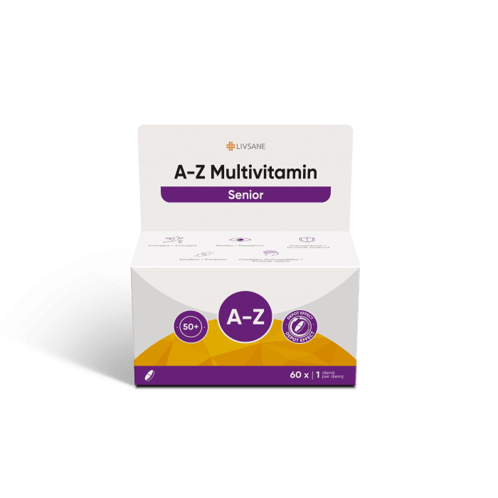 LIVSANE MULTIVITAMIIN A-Z 50+ TBL PIKATOIMELINE N60