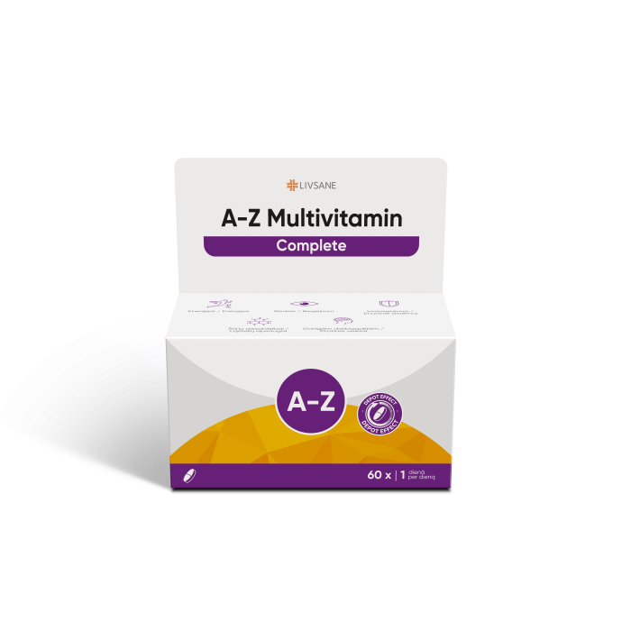 LIVSANE MULTIVITAMIIN A-Z TBL PIKATOIMELINE N60