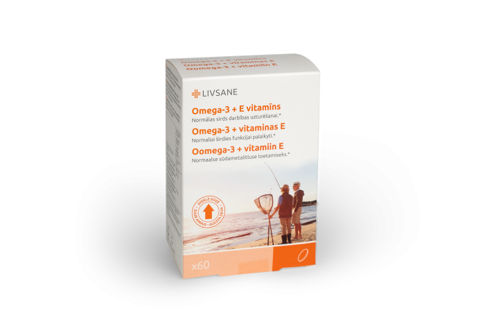 LIVSANE OMEGA-3 KALAÕLI KAPSLID 1000MG+VITAMIIN E N60