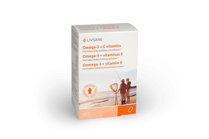 LIVSANE OMEGA-3 KALAÕLI KAPSLID 1000MG+VITAMIIN E N60