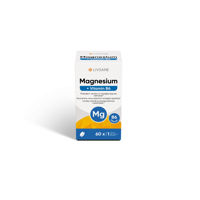LIVSANE MAGNEESIUM+VITAMIIN B6 TBL N60