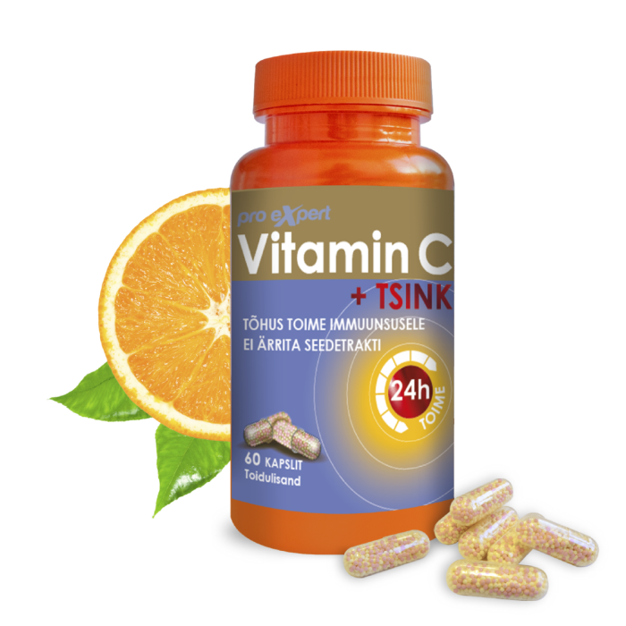 PRO EXPERT VITAMIIN C+TSINK KAPSLID N60
