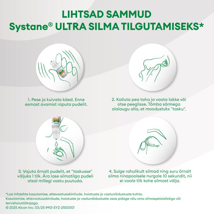 SYSTANE ULTRA SILMATILGAD NIISUTAVAD SÄILITUSAINETA 10ML