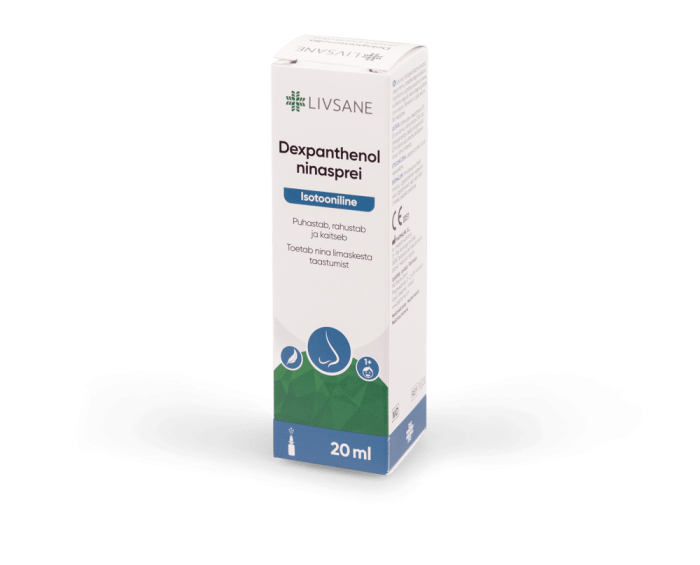 LIVSANE NINASPREI ISOTOONILINE DEKSPANTENOOLIGA 20ML