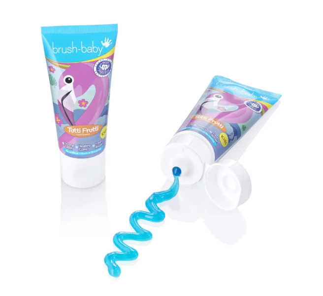 BRUSH-BABY HAMBAPASTA FLAMINGO TUTTI FRUTTI LASTELE 50ML