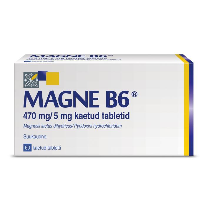 MAGNE B6 KAETUD TBL 5MG+470MG N60