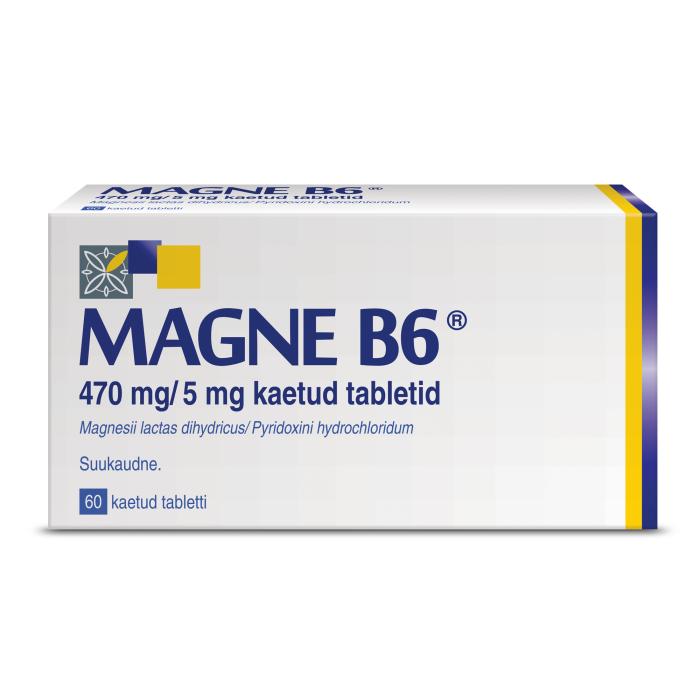 MAGNE B6 KAETUD TBL 5MG+470MG N60