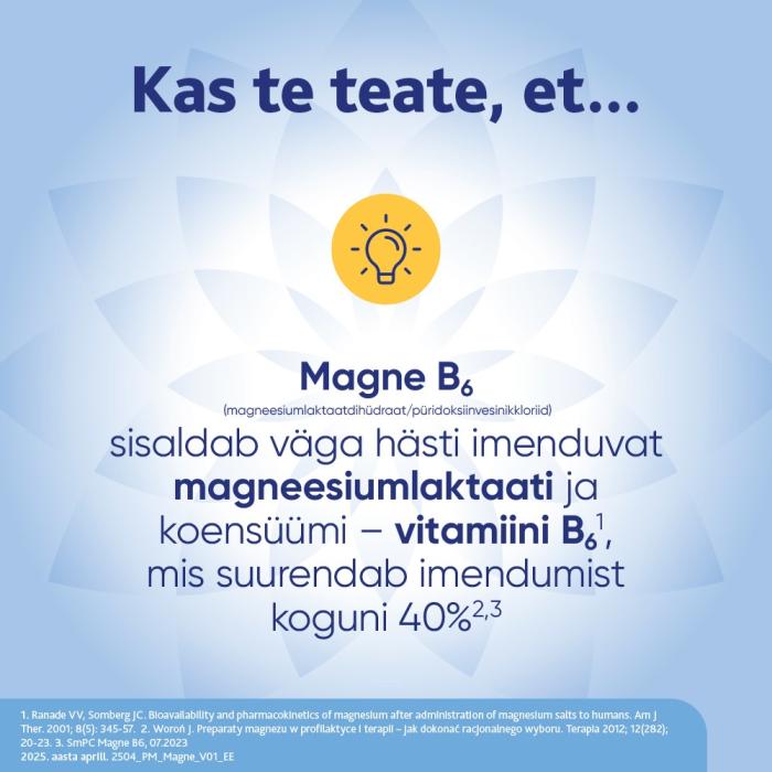MAGNE B6 KAETUD TBL 5MG+470MG N60