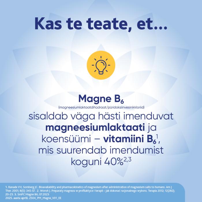 MAGNE B6 KAETUD TBL 5MG+470MG N60