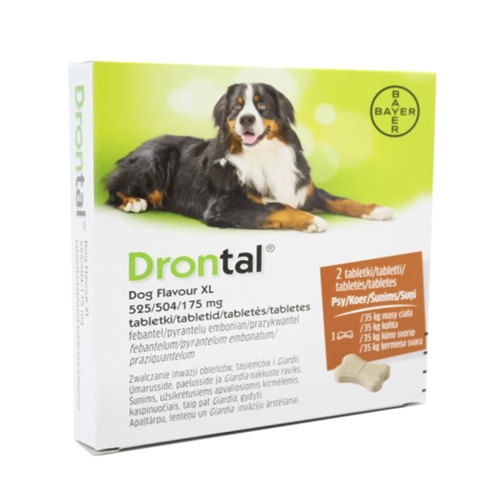 DRONTAL DOG FLAVOUR XL TBL 175MG+525MG+504MG N2