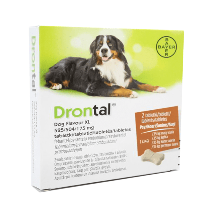 DRONTAL DOG FLAVOUR XL TBL 175MG+525MG+504MG N2