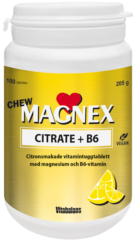 MAGNEX CITRATE + VITAMIIN B6 NÄRIMISTABLETT 375MG+3MG N100