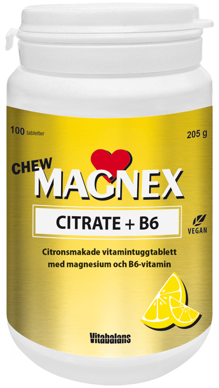 MAGNEX CITRATE + VITAMIIN B6 NÄRIMISTABLETT 375MG+3MG N100