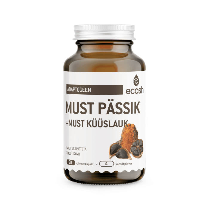 ECOSH MUST PÄSSIK+MUST KÜÜSLAUK KAPSLID N90