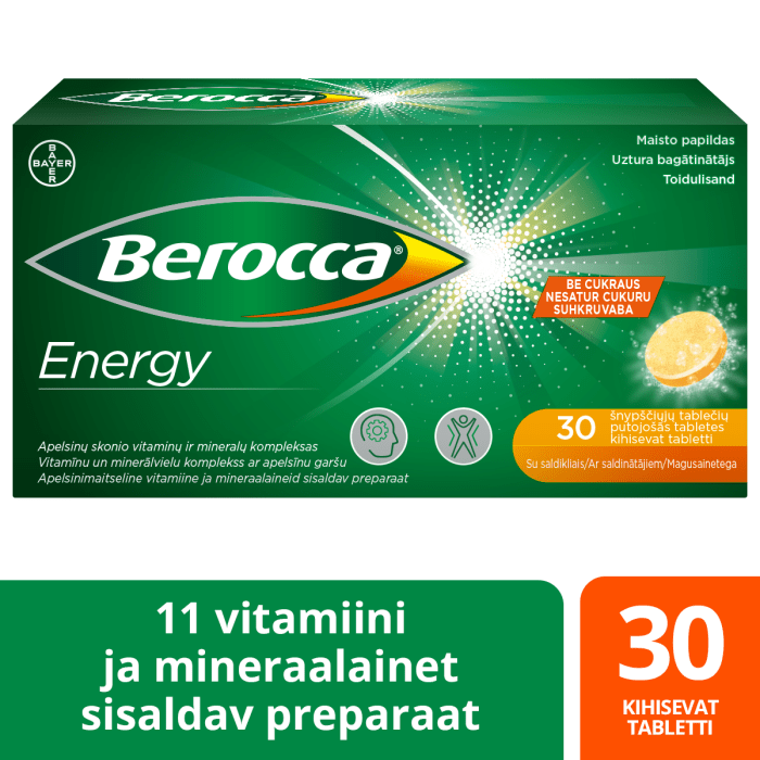 BEROCCA ENERGY KIHISEVAD TBL N30