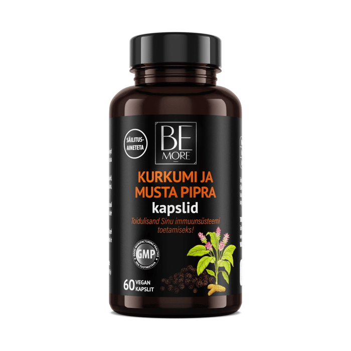 KURKUMI JA MUSTA PIPRA KAPSLID N60