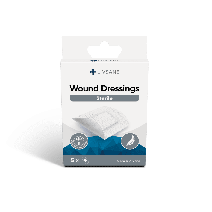 LIVSANE HAAVAPLAASTER 5X7,5CM STERIILNE VALGE N5